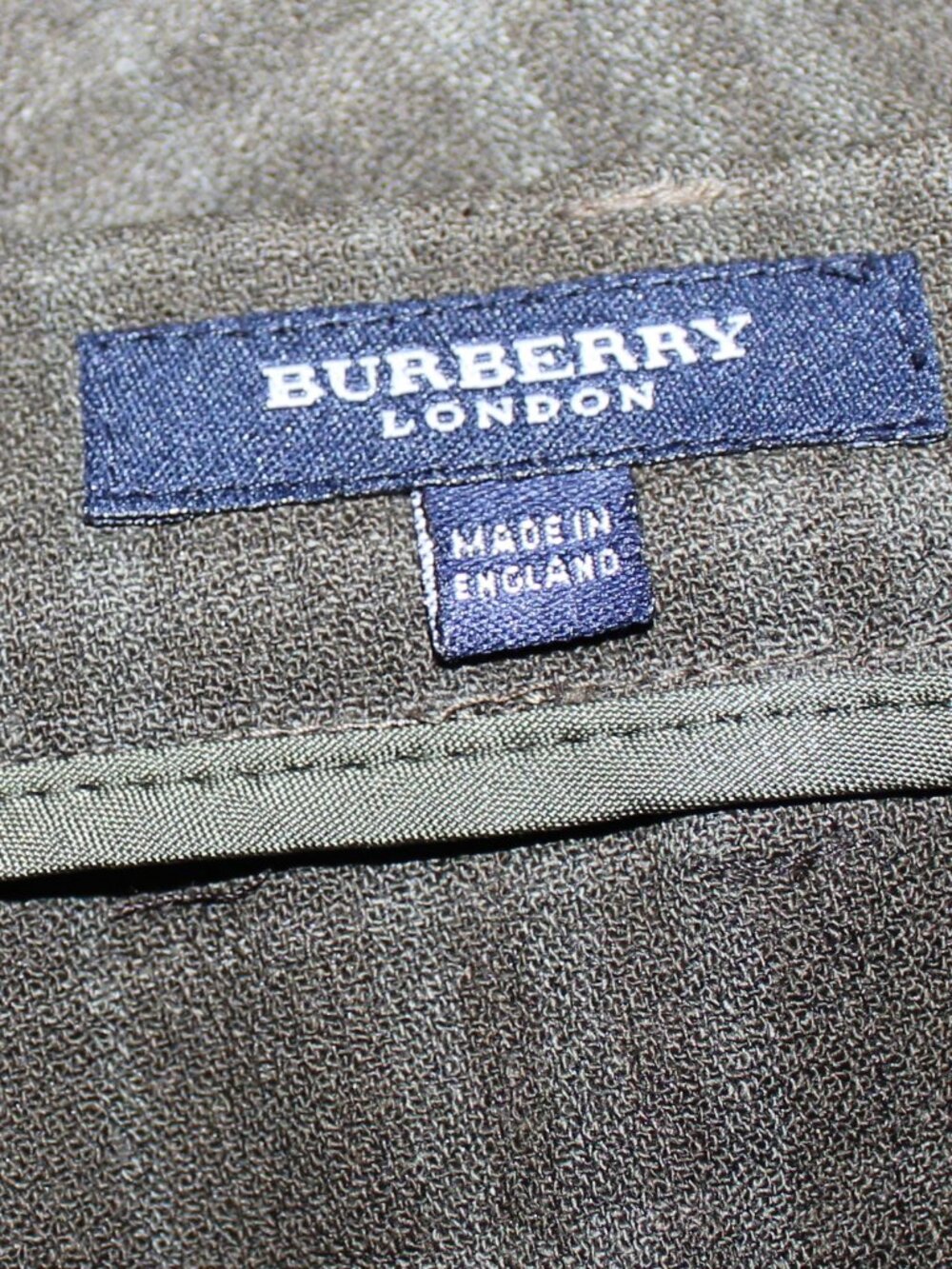 Vtg Burberry blend Wool Checkered Pants Wide Leg  Made in England size G14/US 10 - Picture 3 of 6